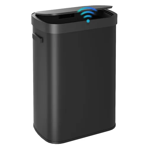 WLIVE Bote de basura de 13 galones, 50 litros de gran capacidad con sensor de movimiento automático, cubos de basura sin contacto con indicador LED,