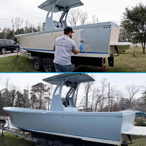 Miniatura 7 de TotalBoat Wet Edge Topside Pintura Marina de Poliuretano Premium Recubrimiento para Barcos, Casas Rodantes, Molduras Exteriores, Fibra de Vidrio