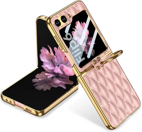 Miniatura 11 de SHIEID Z Flip 5 - Funda para Samsung Galaxy Z Flip 5 con anillo para teléfono, forro de esponja y diseño en forma de diamante para Samsung Galaxy Z