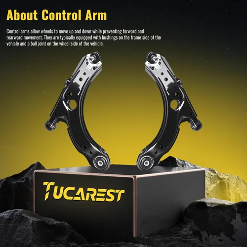 Miniatura 3 de TUCAREST 2 piezas K620717 K620718 brazo de control inferior delantero derecho y conjunto de rótula compatible con V-W MK4 Beetle Golf Jetta City