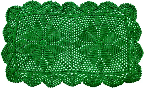 Miniatura 33 de Manteles individuales rectangulares de encaje de ganchillo de 12 x 21 pulgadas, hechos a mano, para comedor y cocina, camino de mesa