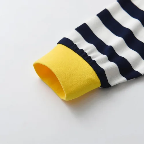 Miniatura 70 de Conjunto de 3 piezas de ropa de bebé recién nacido con estampado de manga larga + pantalones + sombrero