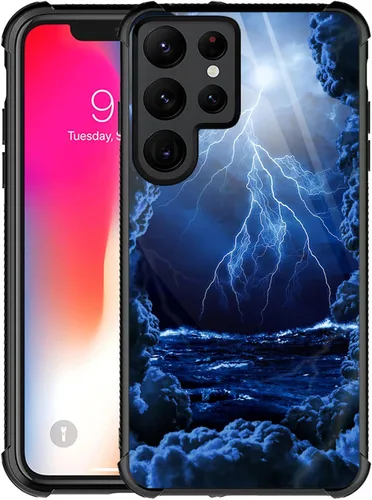 Miniatura 29 de CARLOCA Funda compatible con Samsung Galaxy S22 Ultra, increíble diseño de patrón de luz espacial nebulosa para niñas y niños, a prueba de golpes