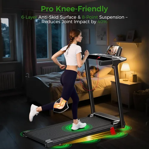 Miniatura 9 de Foldable Treadmill for Home, 3-in-1 Walking Pad with 13% Incline Handle Bar, 300LBS Capacity, 3.0HP Quiet Brushless, Small Treadmills for Small