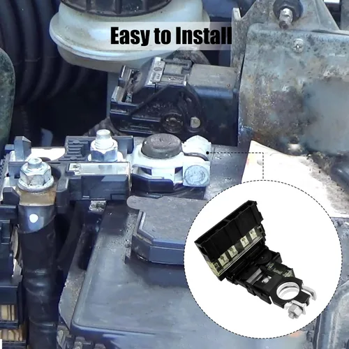 Miniatura 6 de Fusible fusible de batería con terminal de batería positivo para Nissan Sentra 2007-2012 Juke 2015 Fusible de enlace fusible con tuercas Reemplazar