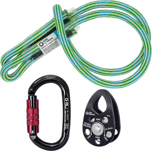 GM CLIMBING Polea micro 30kN CE UIAA de la mejilla del oscilación certificada