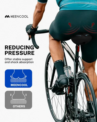 Miniatura 5 de MEENCOOL Bike Seat Cushion - Gel Padded Bike Seat Cover for Men Women Comfort, Adjustable Velcro Secure Bicycle Seat Cushion Compatible with