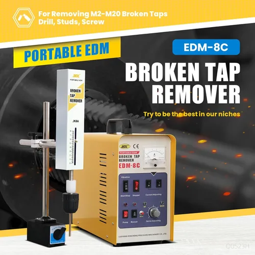 Miniatura 2 de Máquina removedor de taladro de grifo roto de 800 W, EDM-8C, EDM portátil, 110 V, quita M2-M20 de diámetro. Tornillo de 0.07 a 0.78 pulgadas