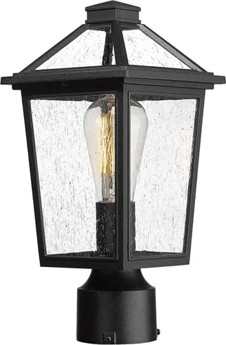 Miniatura 11 de zeyu ZX58B-SW BK - Aplique de pared exterior negro de 14 pulgadas, accesorios de pared para garaje de casa, aluminio fundido a presión con vidrio