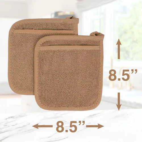 Miniatura 8 de RITZ Guante de bolsillo de rizo y almohadilla caliente: resistente al calor inigualable, duradero 100% algodón, diseño ergonómico para un agarre