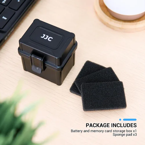Miniatura 6 de JJC Estuche portátil para batería y tarjeta de memoria de cámara, caja organizadora de batería para 2x Canon LP-E17 LP-E12 LP-E10 Fuji NP-W126