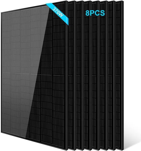SUNGOLDPOWER 8 piezas de paneles solares monocristalinos de 370 W, celda solar de grado A, impermeable IP68, panel solar de alta eficiencia para