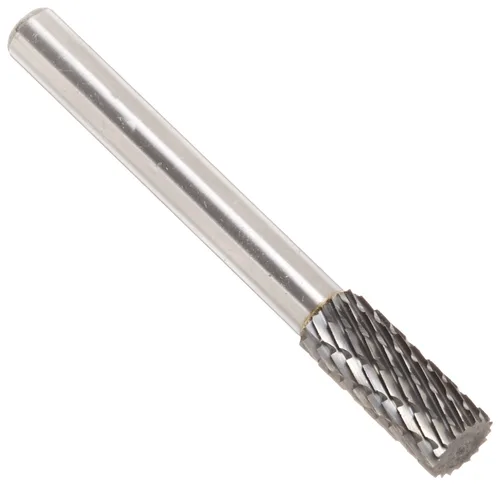 Miniatura 106 de Drill America SA-1 Rebaba de carburo/lima giratoria cilíndrica de doble corte para amoladora de troquel de 1/4" de diámetro x 5/8" de longitud