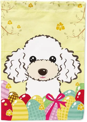 Miniatura 72 de Caroline's Treasures BB1920CHF - Bandera de caza de huevos de Pascua con diseño de bulldog francés, para casa, gran porche, para colgar en la pared