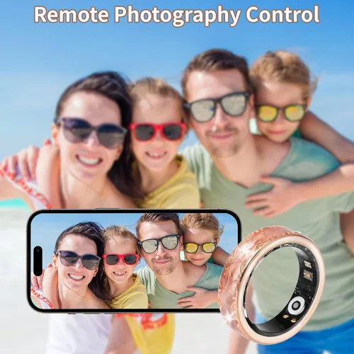 Miniatura 8 de Anillo inteligente para mujeres y hombres, rastreador de salud y fitness con frecuencia cardíaca, monitor de sueño, oxígeno en sangre, HRV, 128