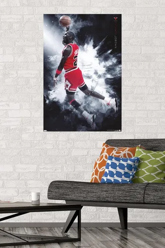 Miniatura 2 de Michael Jordan - Póster de pared Burst, 34 pulgadas de largo x 22.4 pulgadas de ancho, versión sin marco