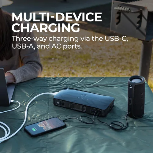 Miniatura 4 de HALO Bolt Ultimate 2 - Arrancador de batería portátil para automóvil Compresor de aire de 130 PSI, banco de energía USB de 55.5 Wh con salida