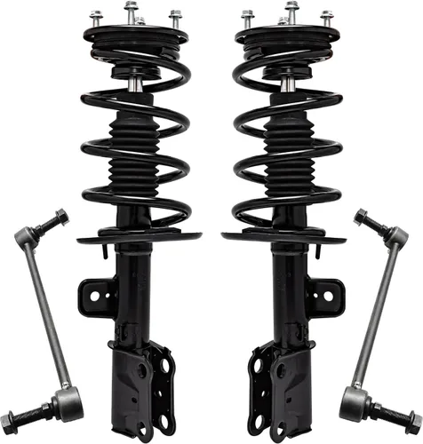 Miniatura 45 de Detroit Axle - Kit de 4 piezas RWD Puntales Delanteros Barras Estabilizadoras para Ford F-150 2021 2022 2023 2024, 2 Puntales con Resorte Helicoidal
