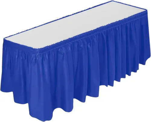 Miniatura 7 de DecorRack Falda de mesa, 29 pulgadas x 14 pies, sin BPA, desechable, reutilizable, rectangular, color negro (paquete de 1)