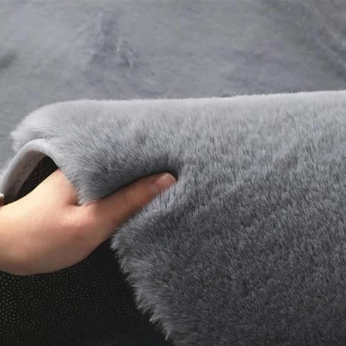 Miniatura 9 de ZZenSmot Alfombra moderna de piel sintética de conejo suave y esponjosa para el suelo, no se desprende, antideslizante, para dormitorio, sala