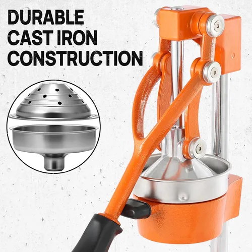 Miniatura 4 de Exprimidor de cítricos de hierro fundido de cocina, exprimidor manual de naranja, exprimidor de encimera resistente para limón, naranja, fácil