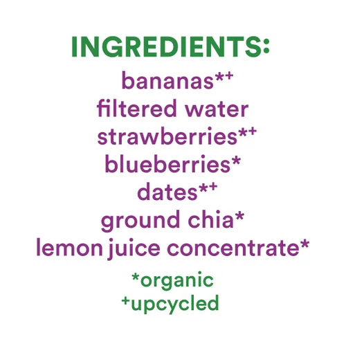 Miniatura 6 de Sweet Nothings, Banana Berry, Paletas de batido de fruta exprimible para niños orgánicas USDA, paquete de valor de 24 - sin colorantes, sin azúcar