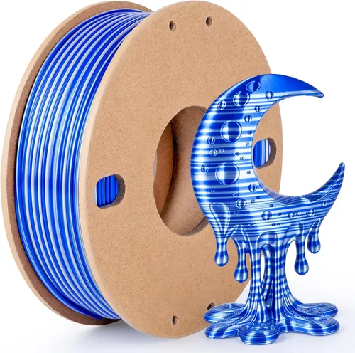 Miniatura 30 de Filamento de seda PLA para impresora 3D Filamento de seda PLA de triple color 1.75mm Filamento para impresión 3D Compatible con la mayoría de Tri