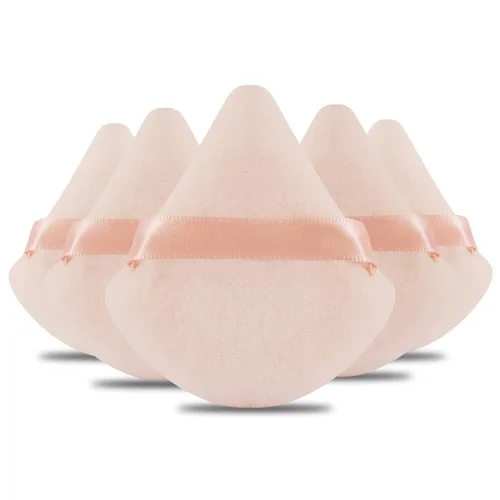 Miniatura 8 de Powder Puff Daubigny - 6 esponjas de maquillaje para la cara, suaves triangulares para polvo suelto, polvo mineral, polvo corporal, terciopelo, base