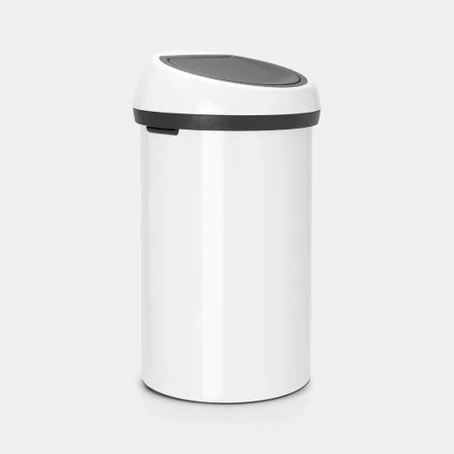 Miniatura 8 de Brabantia Bote de basura grande de 16 galones (beige suave) tapa extraíble, cubo de basura abierto suave al tacto