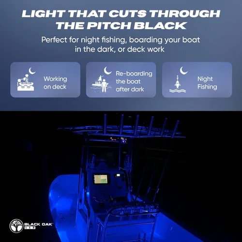Miniatura 7 de Black Oak Luces LED marinas LED para barco, luces de acento marino, luces de pesca, luces de cortesía, luces de cubierta, luces blancas regulables