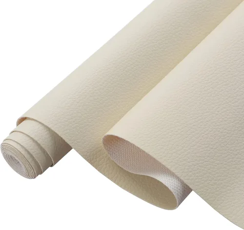 Miniatura 11 de Picheng Hojas de piel sintética de color sólido con textura de lichi, 13.8 x 53 pulgadas, rollo de piel sintética suave muy adecuado para hacer