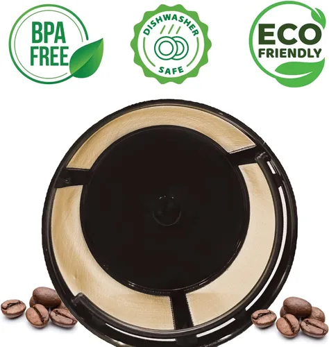 Miniatura 5 de Cesta de filtro reutilizable de 8 a 12 tazas con parte inferior cerrada para cafetera y cafetera MrCoffee – Reemplazo de filtro permanente