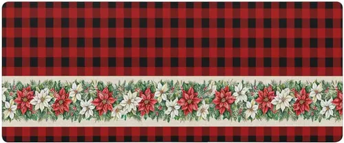 Alfombra de baño de Poinsettia para bañera, antideslizante, de secado rápido y absorbente, tierra de diatomeas, fregadero de ducha para dormitorio,
