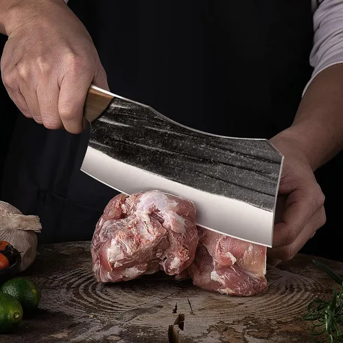 Miniatura 5 de HOSHANHO Juego de Cuchillos de Carnicero, Juego de Cuchillos de Chef Serbios de Acero de Alto Carbono de 3 Piezas con Cuchillo de Deshuesar