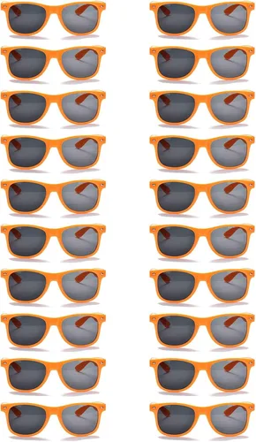 Miniatura 13 de 20 pares de lentes de sol a granel para adultos, retro de los años 70 y 90, gafas baratas para suministros de fiesta (negro)