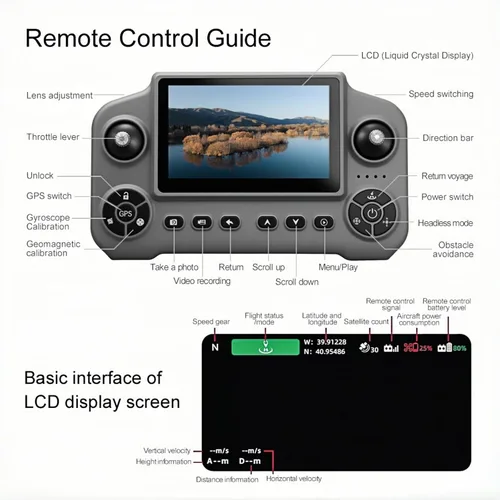 Miniatura 8 de Drone GPS con cámara 8K para adultos, evita obstáculos, controlador de pantalla grande 5G, sígueme, 3 baterías 75 minutos de tiempo de vuelo, zoom