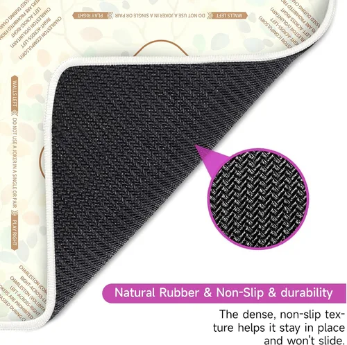 Miniatura 4 de Deyimmei Tapete Mahjong para mesa, funda antideslizante para mesa Mahjong con bolsillos de almacenamiento, accesorios y regalos perfectos