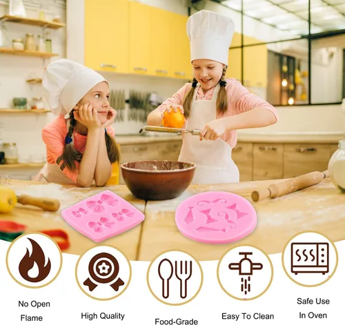 Miniatura 5 de ZiXiang Molde de silicona para decoración de cupcakes con temática de hombrecito, molde de lazo para fondant, para decoración de pasteles de Estilo a