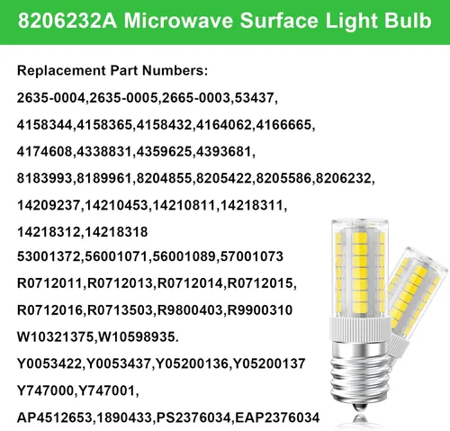 Miniatura 7 de Bombillas LED de microondas debajo del capó equivalente a 40 W, bombilla LED E17 regulable para campana extractora, refrigerador, 3 W 360 lm LED