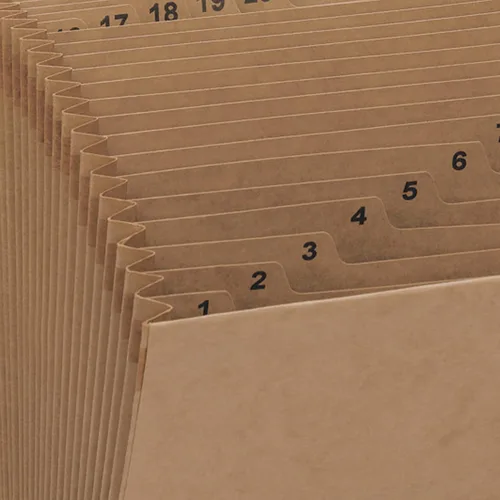 Miniatura 3 de Smead Archivo expandible con solapa y cierre de cordón, 31 bolsillos, diario (1-31), tamaño carta, papel kraft (70168), (paquete de 6)