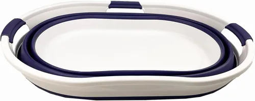 Miniatura 4 de SAMMART Cesta de plástico plegable para ropa sucia de 44 litros (11.6 galones) - Contenedor/organizador plegable - Tina de lavado portátil