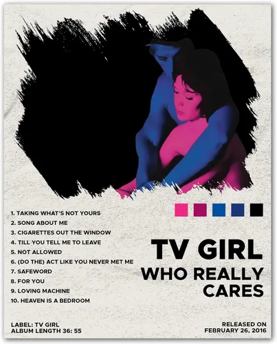 Miniatura 17 de Muerte de una Chica de Fiesta Moody Indie - Póster de Tv Girl - Póster Muerte de una Chica de Fiesta - Decoración de Tv Girl para Dormitorio