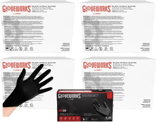 Miniatura 8 de GLOVEWORKS Black Nitrile Gloves for Cooking, Food Prep, Disposable, Latex Free 5 Mil, For Professional Cleaning, Business Use