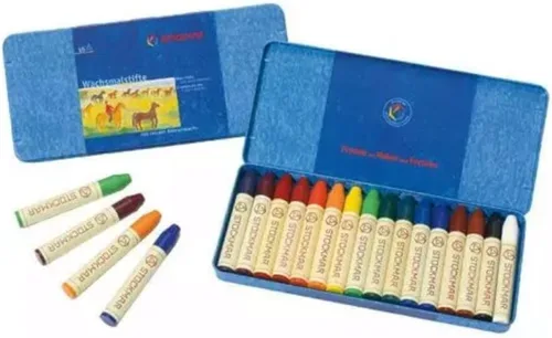 Miniatura 10 de Stockmar Juego de 16 crayones de cera de abejas, no tóxicos, crayones gigantes, crayones de cera de abeja para niños pequeños, niños - Waldorf