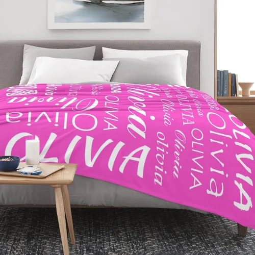 Miniatura 3 de Manta personalizada con nombre para niños y adultos, manta de franela personalizada con nombre Color 07