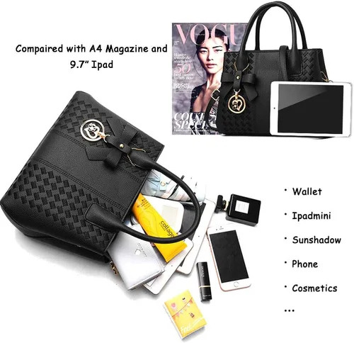Miniatura 4 de Bolsos de mano para mujer de piel sintética de PU, bolso de hombro