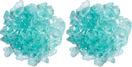 Hiland RGLASS-AQ Vidrio para Hoguera en Aqua, Clasificación de Temperatura Extrema, Bueno para Propano o Gas Natural, 10 Libras, 10 lb (Paquete de 2)