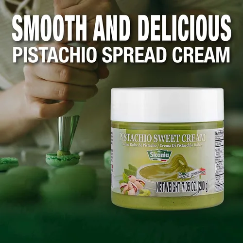 Miniatura 6 de SICANIA - Crema de pistacho premium, 7.05 oz (200g) - Auténtica italiana, sin gluten, sin OGM - Crema gourmet para postres, pasteles, barra