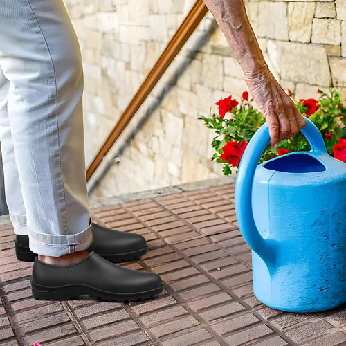 Miniatura 2 de DKSUKO Zapatos de jardín impermeables para hombre, botas de lluvia para hombre, zuecos de jardín para exteriores con suela antideslizante
