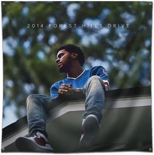 Eksent Forest Hills Drive Art Music Álbum colgante de 3 x 3 pies, bandera de tapiz